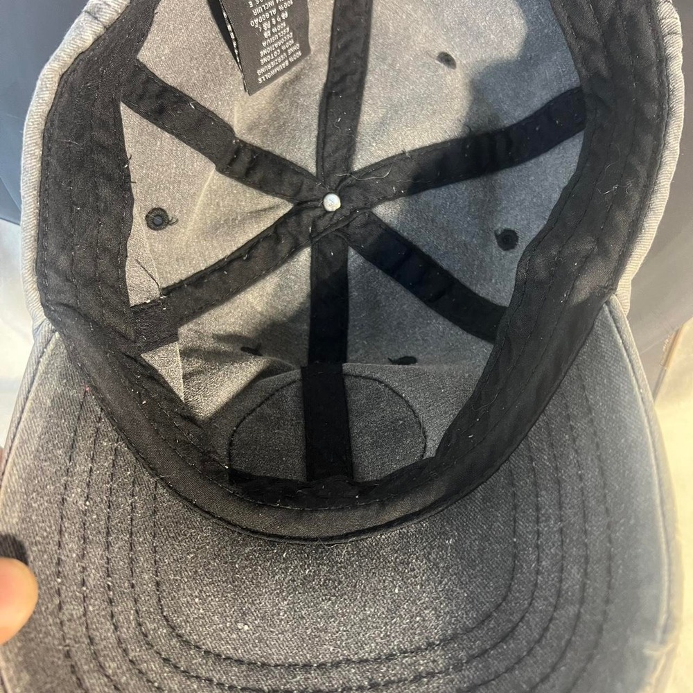 Harley Davidson Mens Distressed Genuine Motor Oil Biker Trucker Hat Grey Black - Picture 8 of 8